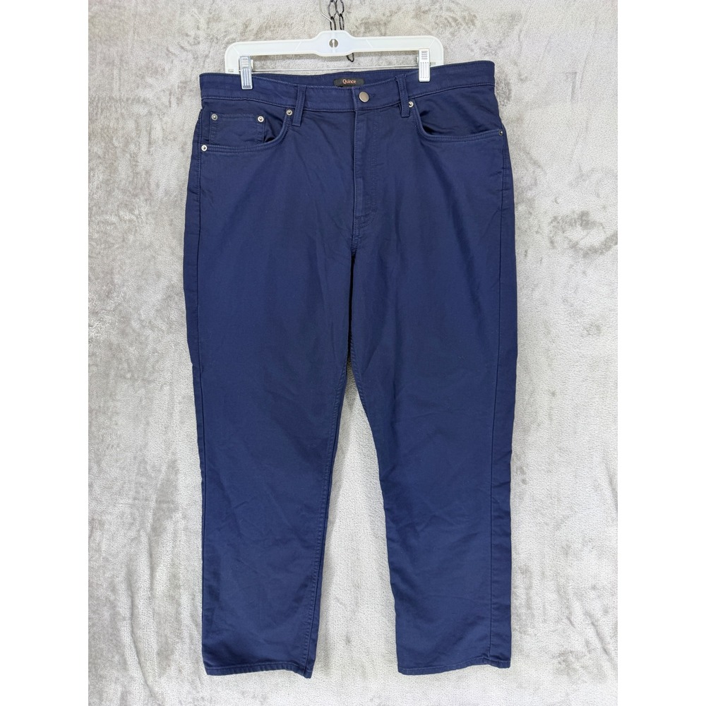Quince Comfort‎ Stretch Traveler 5-Pocket Pants Deep Navy Athletic Tapered 36x30